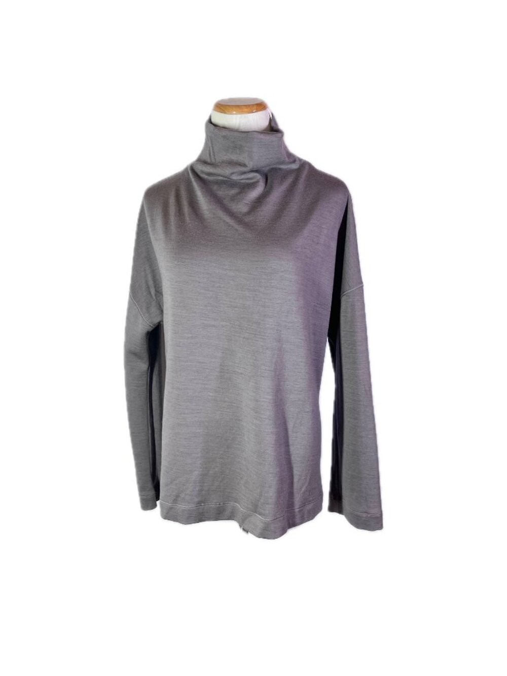 Lululemon Size 4 Principal Dancer Funnel Neck Sweater Pullover Lunar Rock Grey